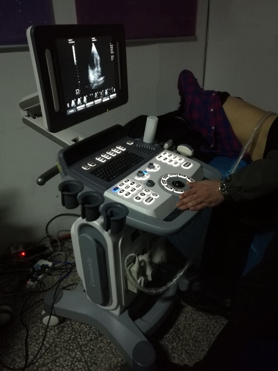 Medical Equipment 4 Probe Conectors 4D Color Doppler Ultrasound Machine Mslcu30plus