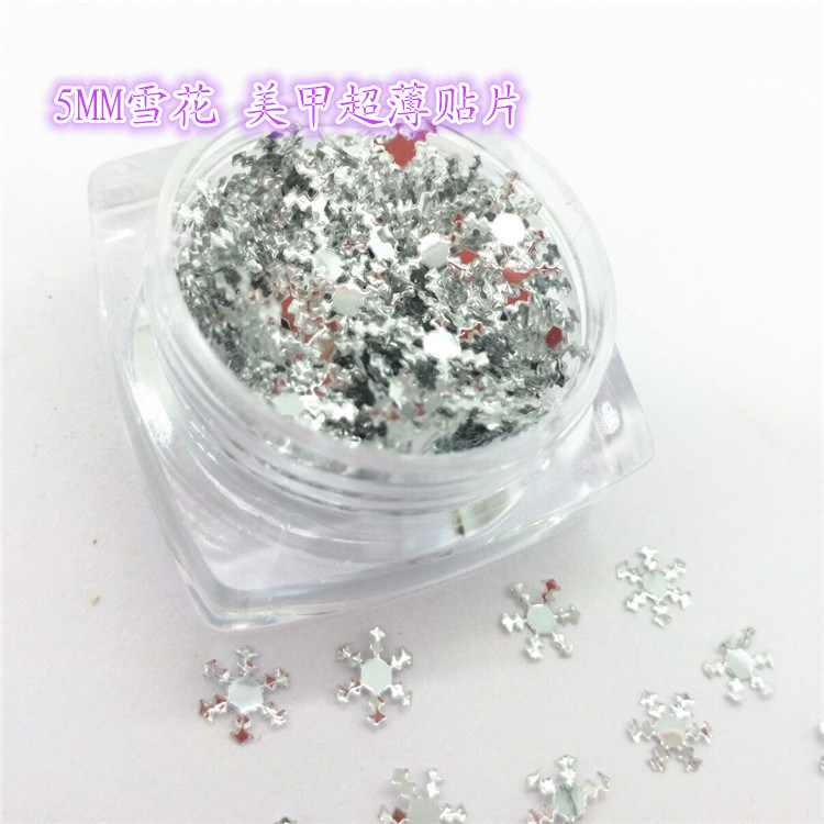 Snow Shape Glitter for Nail Art and Nail Beauty Pearl Color Series 3 Colors Kg Packing