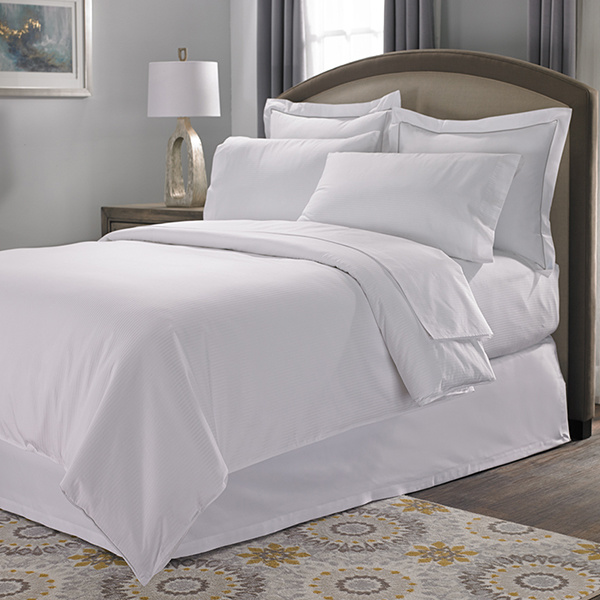 The Luxury Hotel Collection Best Egyptian Cotton Sateen Stripe Bed Linen, Queen