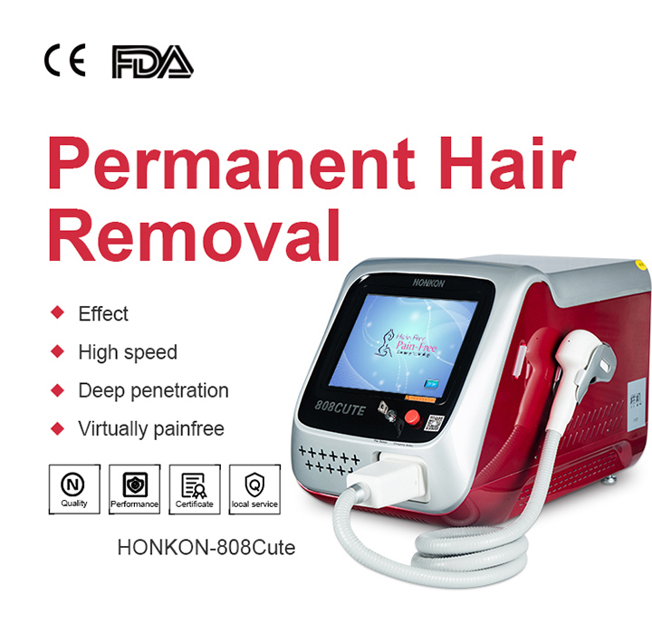 FDA Portable 808nm Diode Laser Painless Hair Removal Beauty Equipment