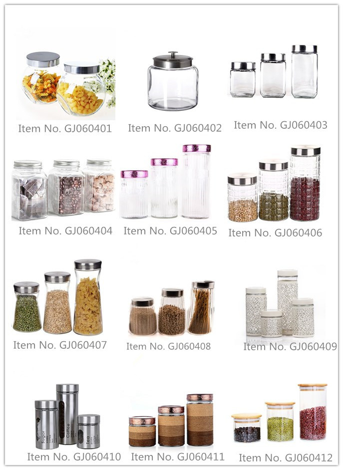 Glass Food Storage Jar with Stainless Steel Lid