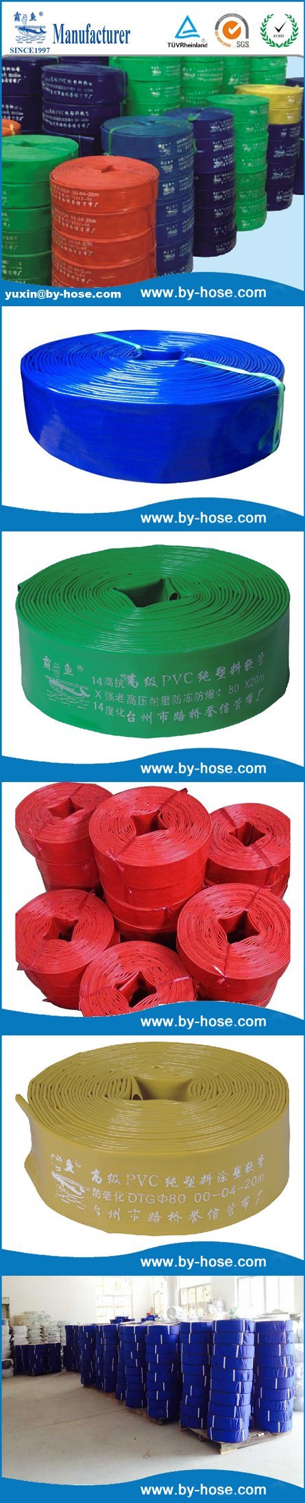 Customize PVC Agriculture Irrigation Flexible Lay Flat Discharge Water Pump Construction Hose
