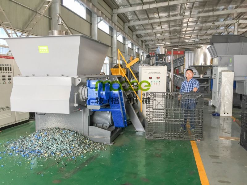 Scrap HDPE PVC Plastic pipe shredder machine with single shaft