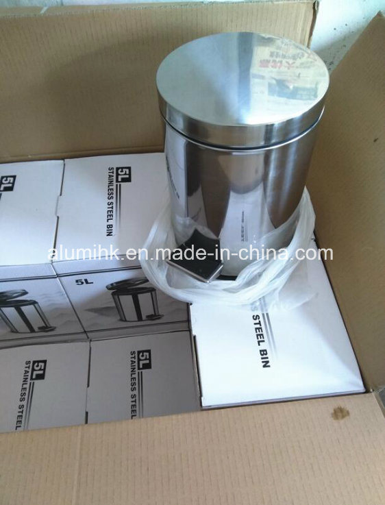 Hotel Room Stainless Steel Pedal Waste Bin with Inner Liner