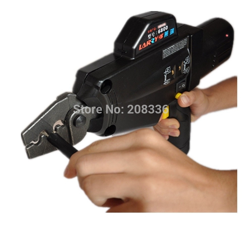 AG6800 Battery Dynamoelectric Electric Power Automatic Tool Outer Dia 6-50mm Terminal Connector Ratchet Wire Crimping Tool