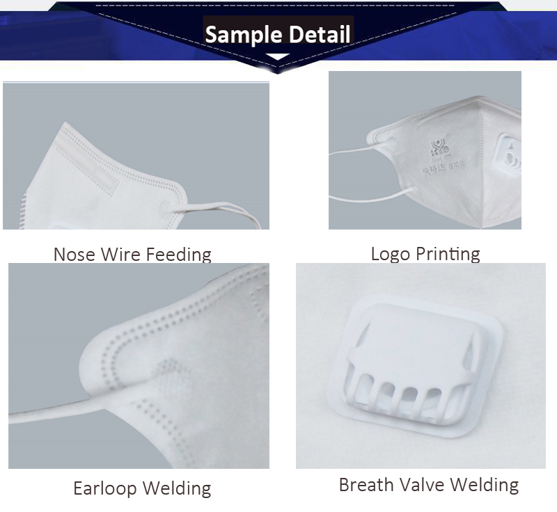 Fully Auto Folding Dust Mask Making Machine with Valve Function