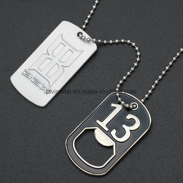 Custom Metal Color Plated Zinc Alloy Name Dog Tag