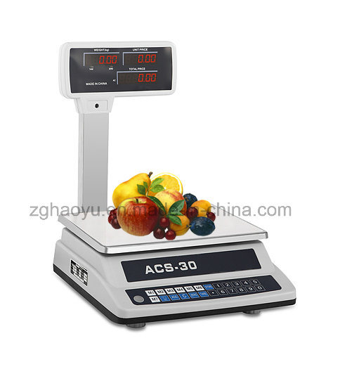 China Haoyu Electronic Price Platform Scale 30kg with Double Display