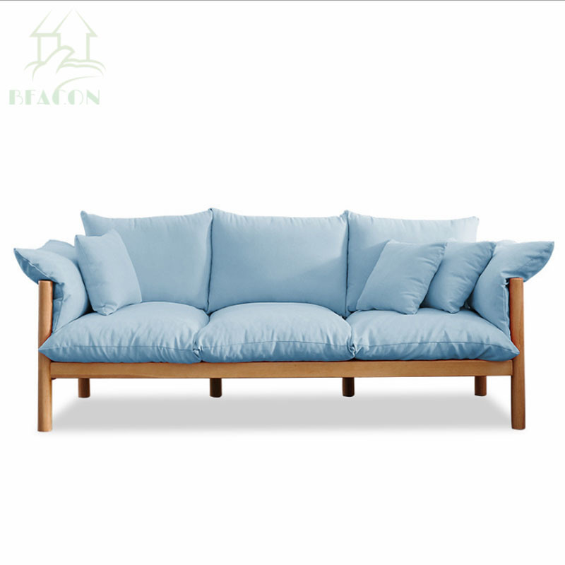 Living Room Furniture Sectional Couch Blue Velvet Corner Sofa