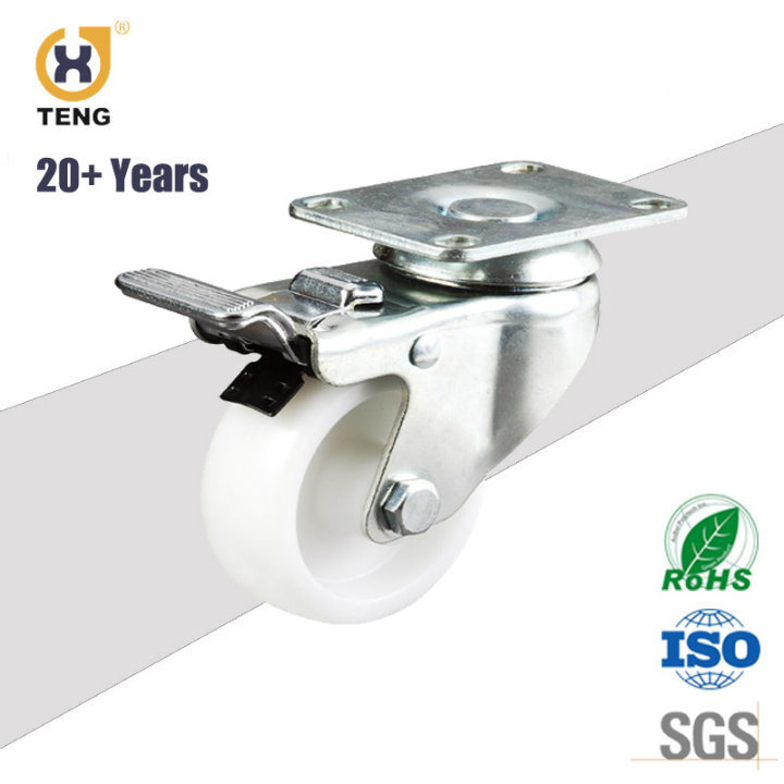 High Quality 3 Inch Medium Duty Nylon Caster with Brake