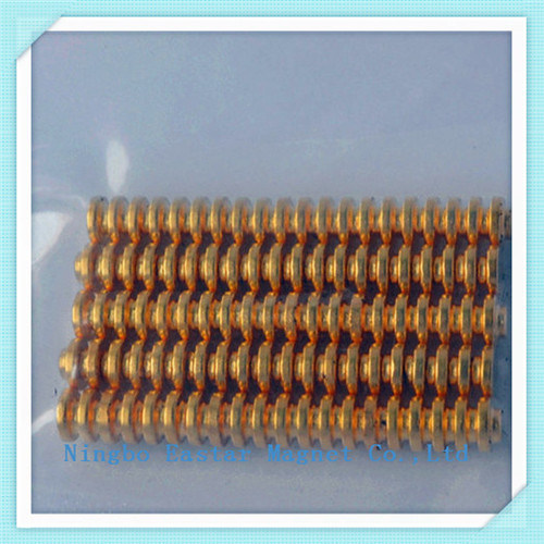 Gold Plating N35 Neodymium Permanent Magnet with Cup Shape