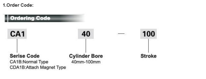 SMC Type Standard Ca1 Series Pneumatic Cylinder with Suitable Price