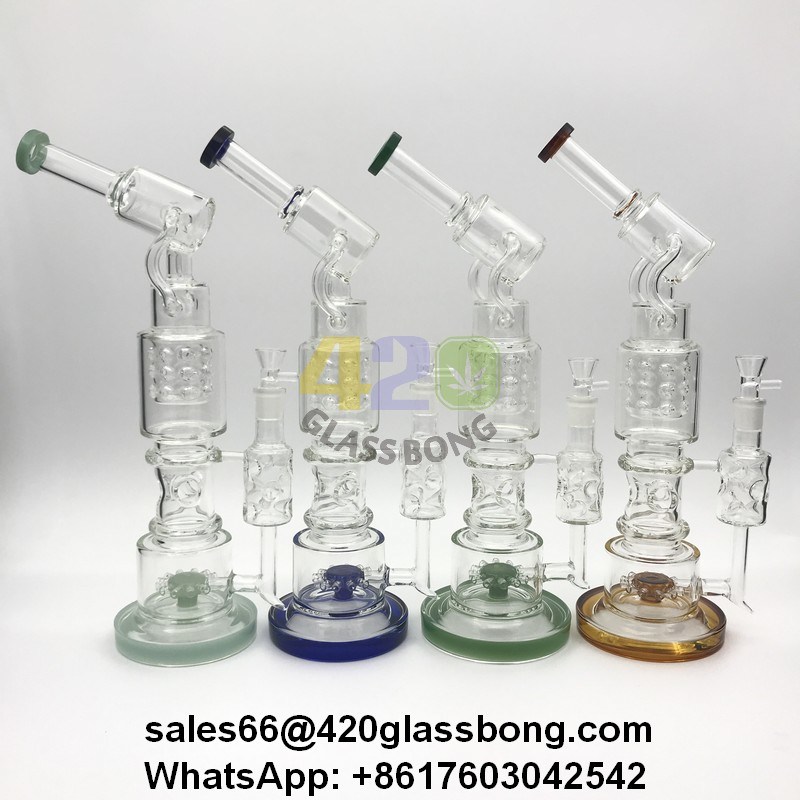 Lookah Heady Glass Waterpipe/Recycler/Crafts with Sunflower Perc for 420smoke/Dry Herb/Weed