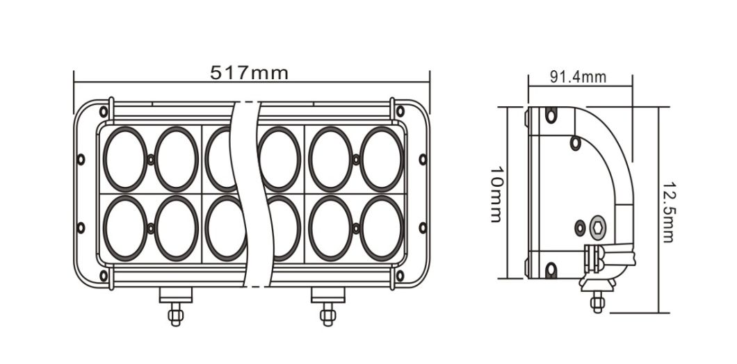 Dual Row CREE 10W LED Light Bar