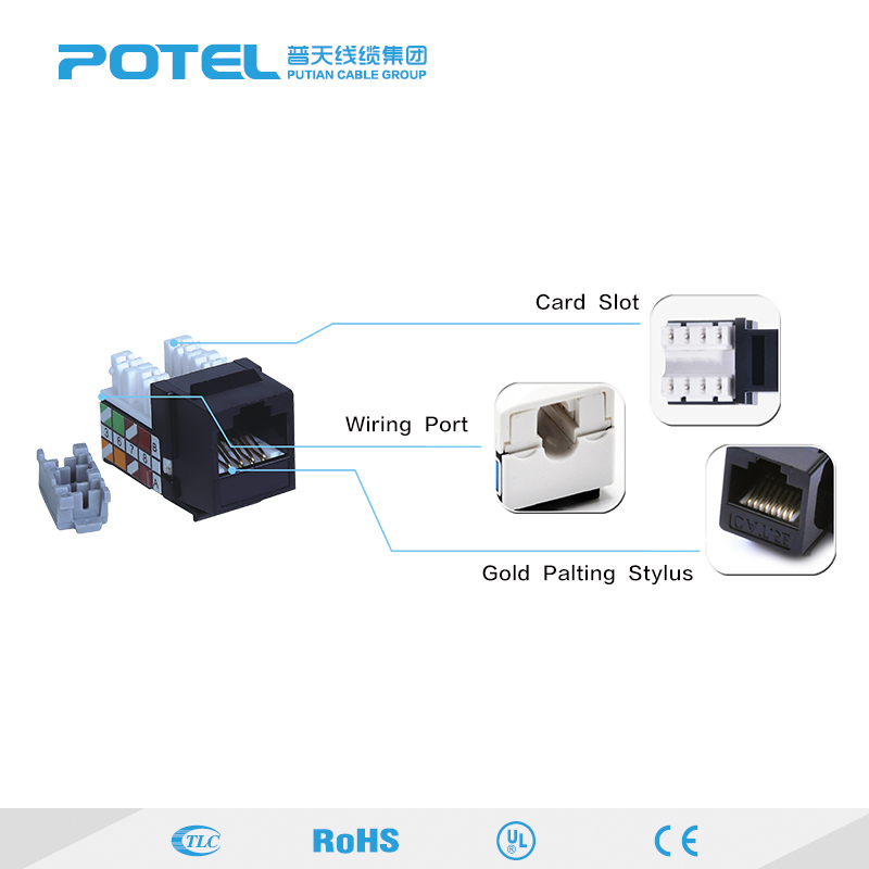 RJ45 Unshielded UTP Keystone Jack Module UTP CAT6