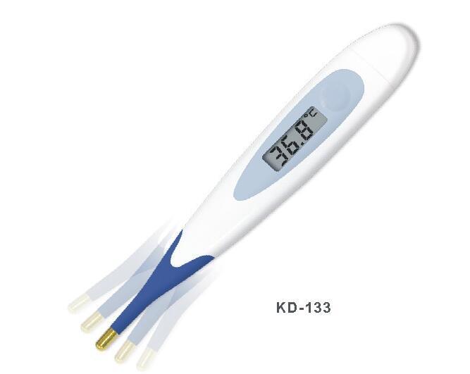 Flexible Tip Digital Thermometer Kd-133 C/F Switchable Fever Alarm