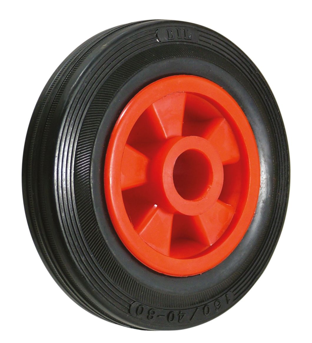 Plastic or Steel Rim Solid Rubber Wheel (10 Inches)