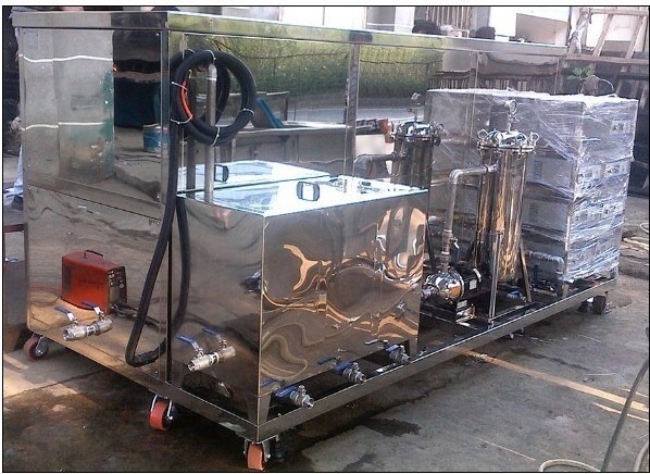 2000L Marine Engine Parts Ultrasonic Cleaner with Oil Filter System and Motor Drive Lift