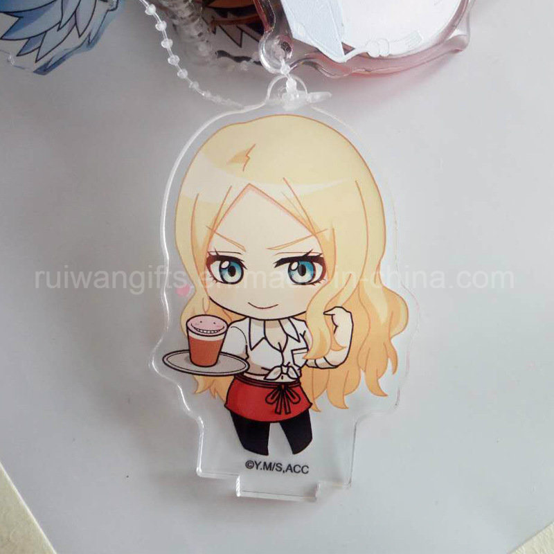 Custom Animation Transparent Acrylic Keychain for Souvenirs