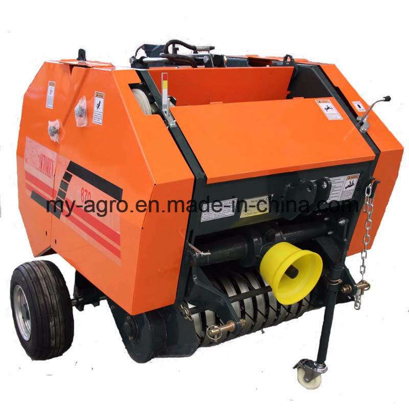 Small Tractor Hitched Mini Hay Bale Making Machine Round Baler