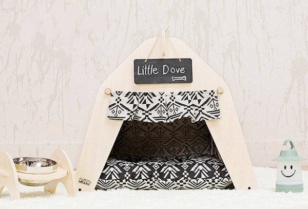 Canvas Pet Cat Dog Tipi Tent Pet Teepee Tent