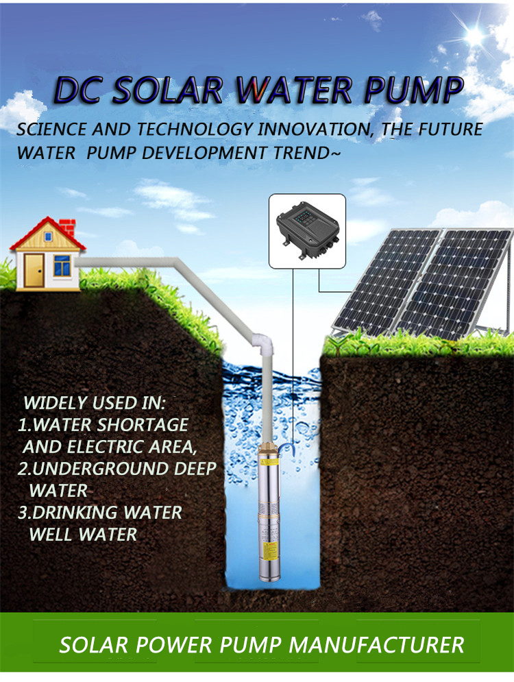 High Quality DC Submersible Solar Pump for Deep Well Price Solar Water Pump for Agriculture DC Solar