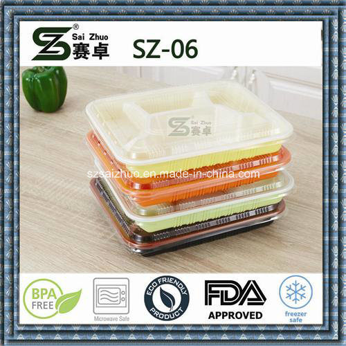 4compartment High Quality Cheap PP Plastic Lunch Box