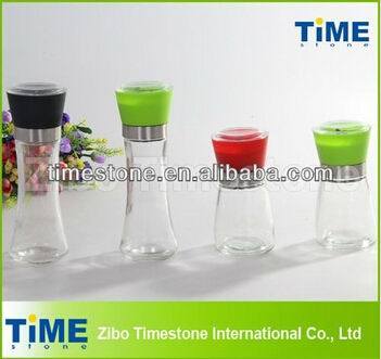 ABS Lid Glass Bottle Pepper Grinder Mill (TM918)