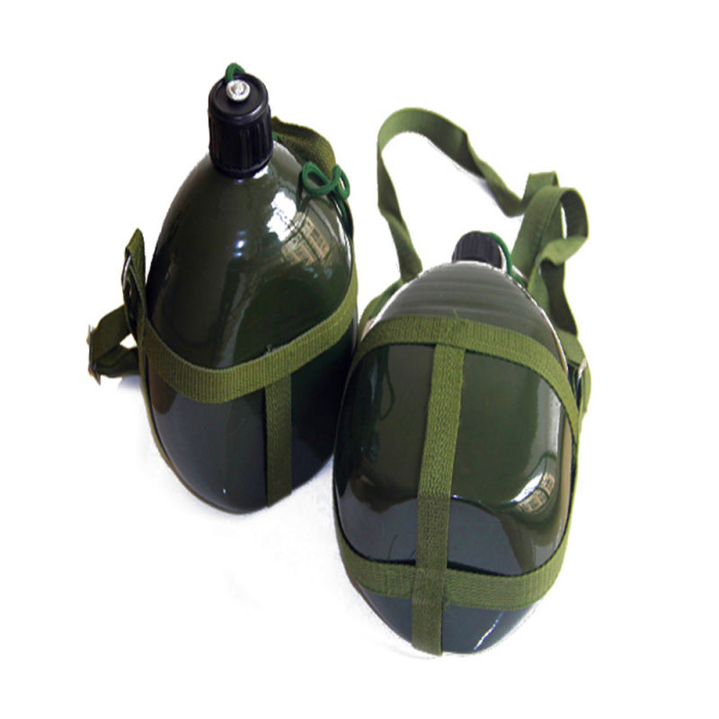 Military Old Design Tactical Marching Outdoor Aluminium Water Bottle Canteen