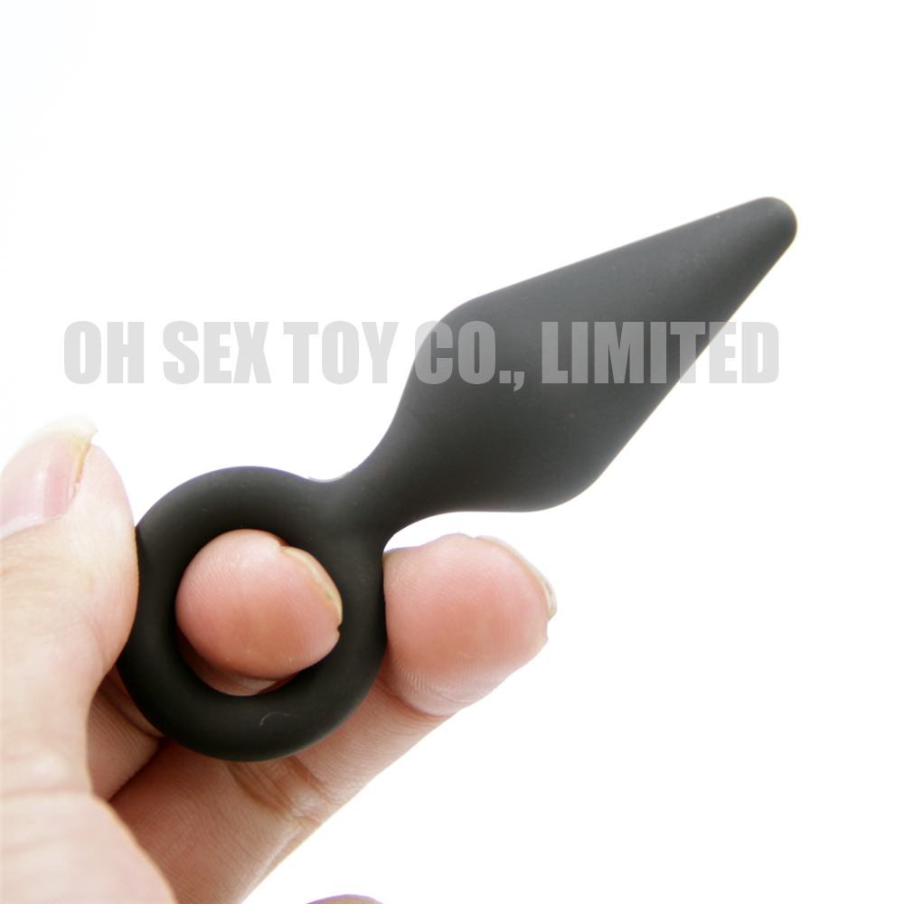 Cone-Shaped Vagina Butt Plug Sexual Product with Ring Pull