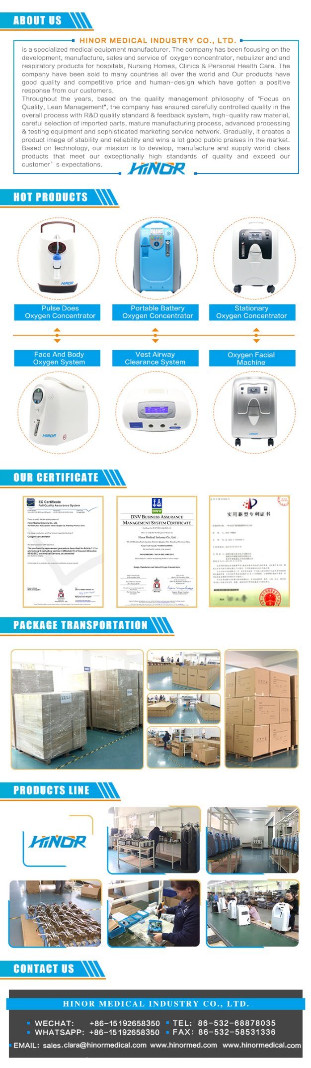 New Professional 3L Mini Potable Oxygen Concentrator with Steady Flow