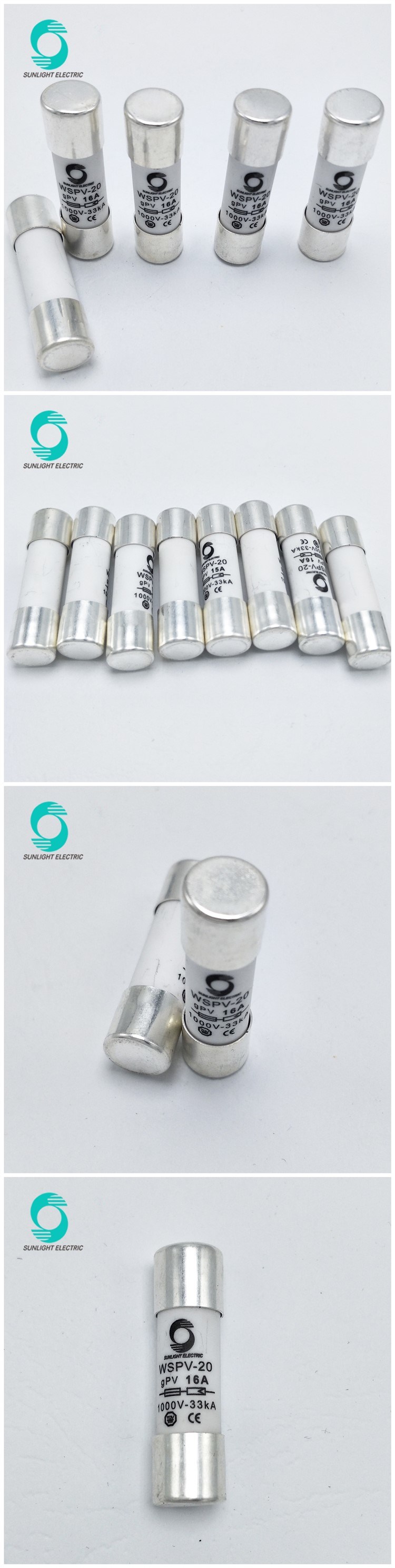 1000V DC 10X38 1-32A 33ka Auto Solar Photovoltaic Fuse