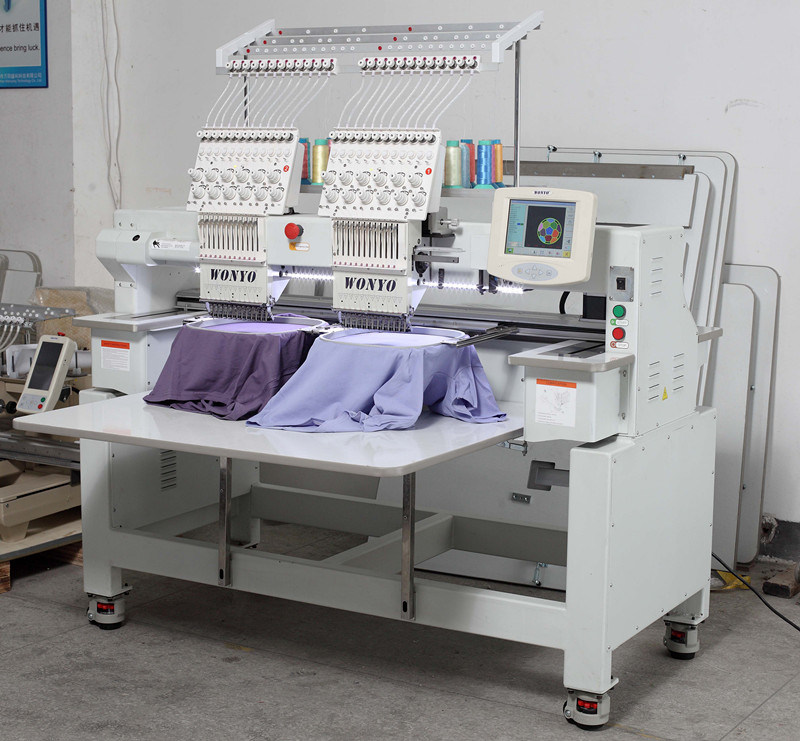 12 Colors Two Head Embroidery Machine