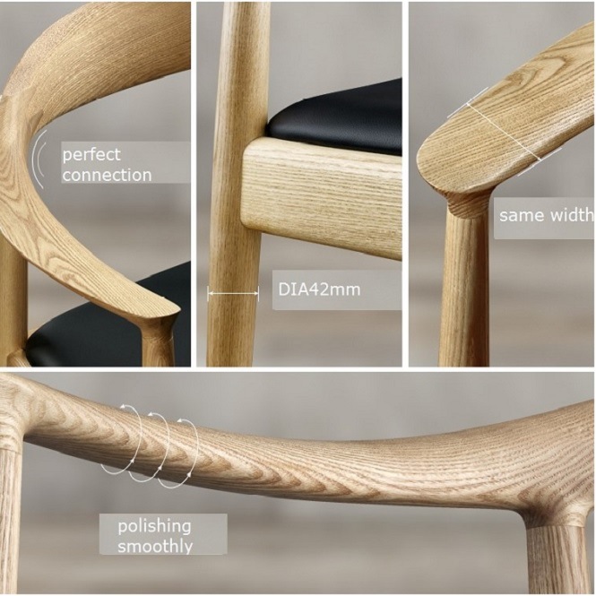 (SD1013) Modern Kennedy Cafe Hotel Furniture Wood Restaurant Dining Chair