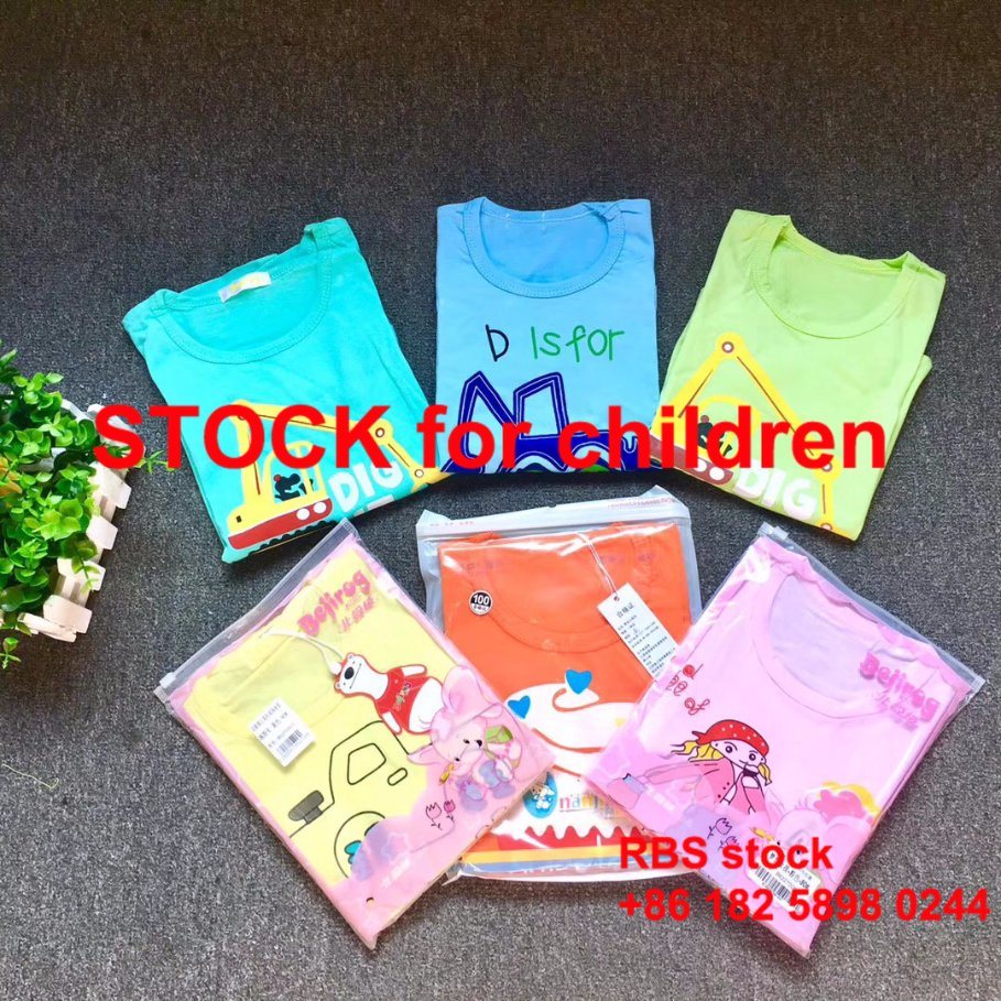 2.9 Dollor with 6 Color Children's Cotton Short-Sleeved Suit Stock