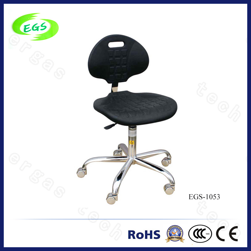 PU Black Adjustable ESD Stool for Cleanroom and Laboratory (EGS-3312-GHD)