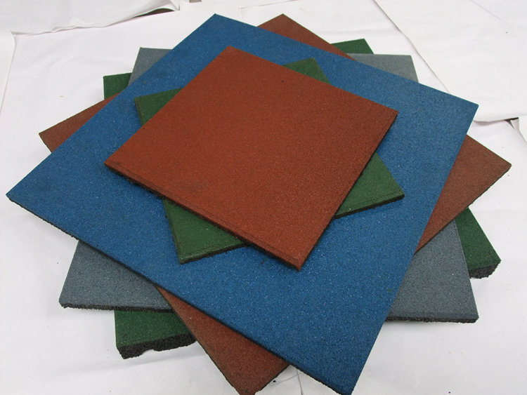 500*500*15mm Outdoor Playground Rubber Sheet Floor Tile