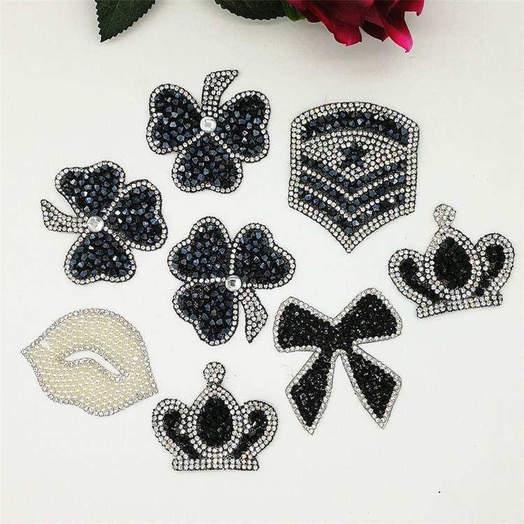 Hot Drilling Rhinestone Patch Heat Transfer Iron-on Hotfix Motif