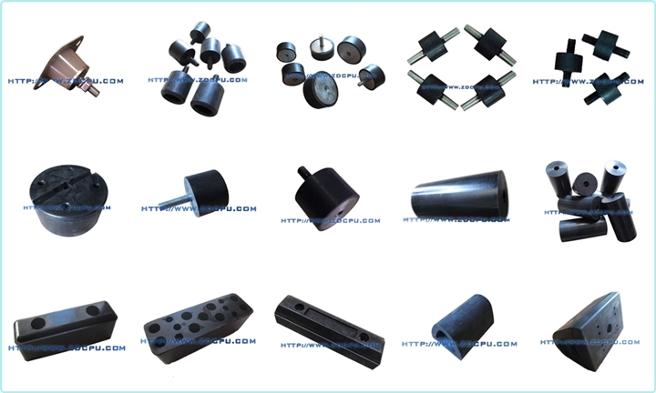 Cylindrical Rubber Isolator Mount / Dual Head Damper Ball