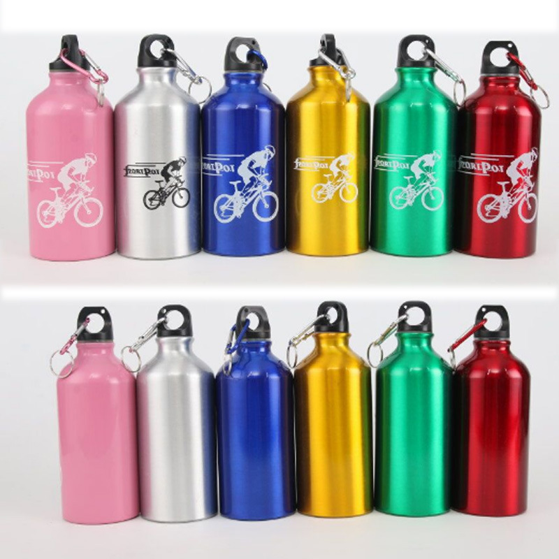 Aluminum Alloy 750ml Bike Water Bottle for Sports Cycling Mountain Biker with Carabiner