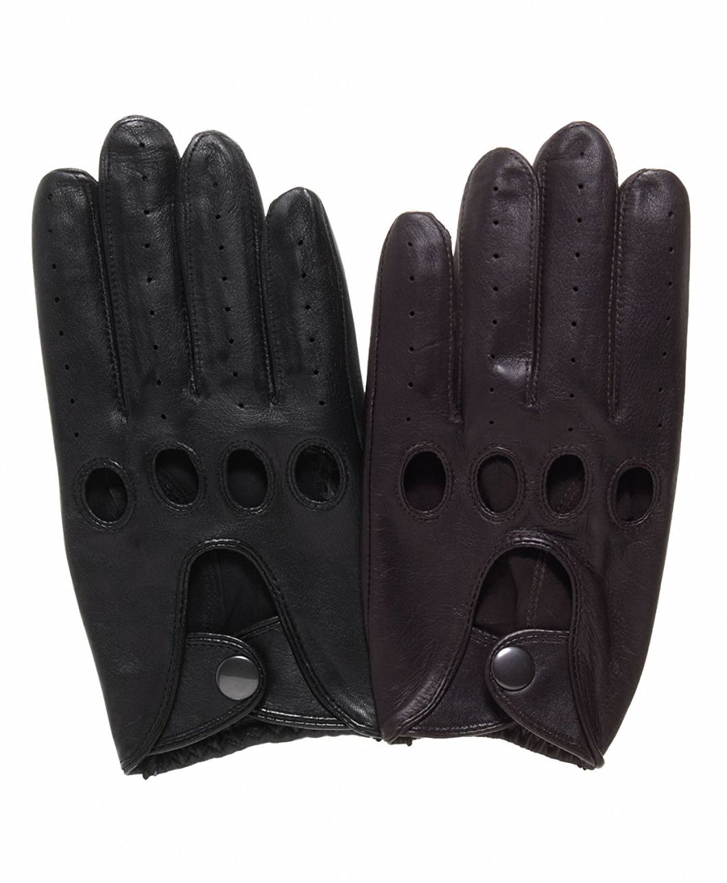 Custom Traditional Unisex Elasticized Wrist Leather Driver Gloves with Strap