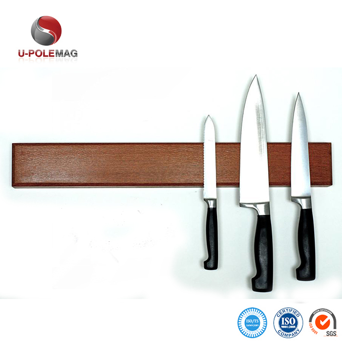 14 Inch Walnut Wood Magnetic Knife Rack for Kitchen