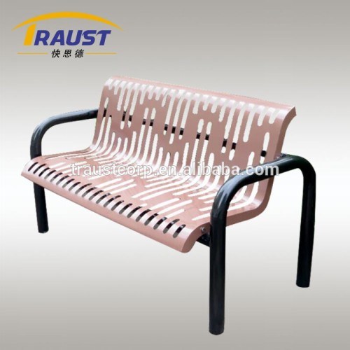 Modern Perforated Steel Park Bench for Sale