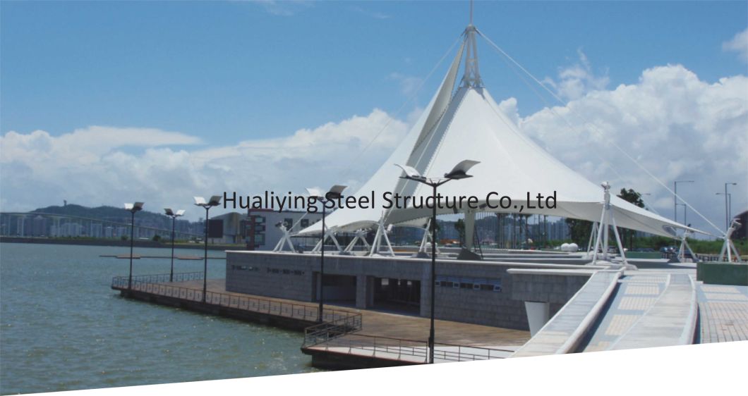 Architectural Membrane Structure Shool Stadium PVDF PTFE Material Awning