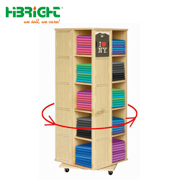 Fashionable Retail Clothes Rack Shop Fittings Wooden Clothing Store Fixtures