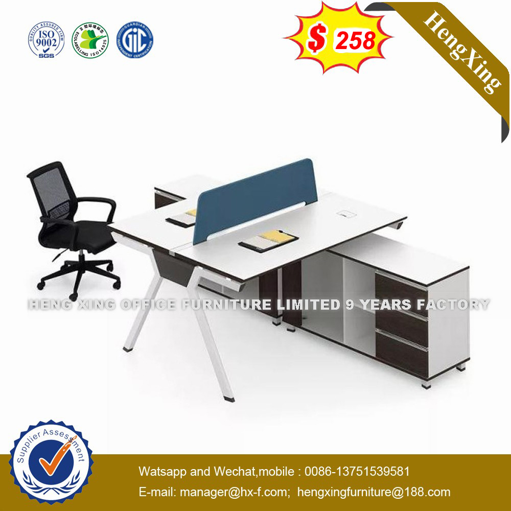 Mediterranean Style Metal Steel Leg Office Table Staff Workstation Partition (HX-6M087)