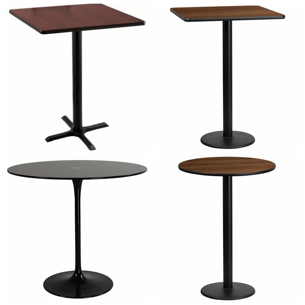 Wholesale Restaurant Furniture Customize High Metal Legs Bar Table (HD888)