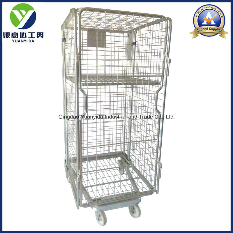 4-Sides Nestable and Foldable Laundry Roll Cart