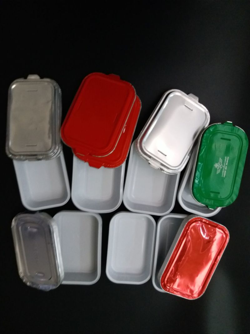 Smooth Wall Aluminum Foil Food Container for Airline Use