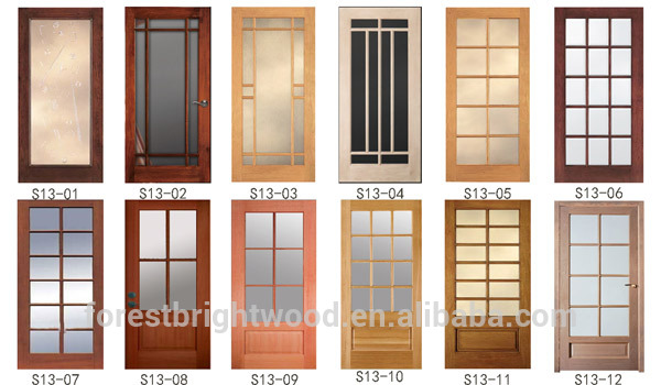 Modern Wooden Interior Office Door With Glass Window China